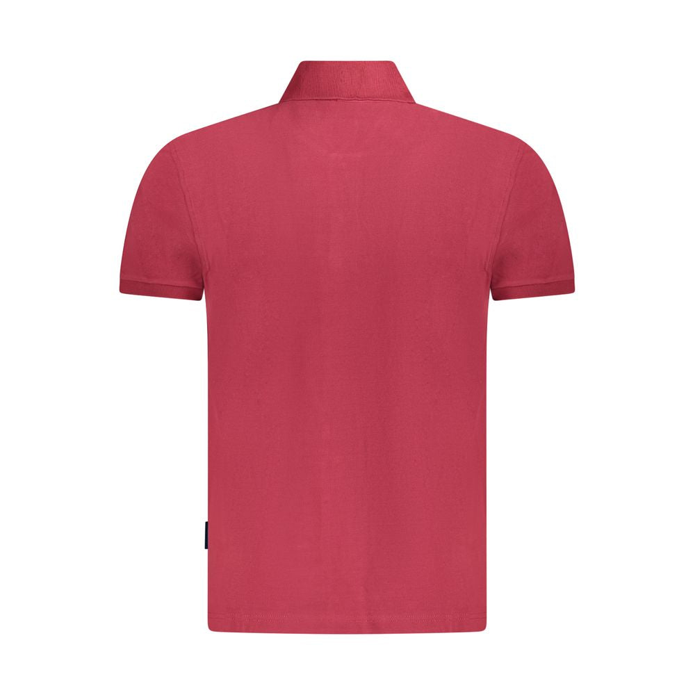 Polo rojo de algodón para hombre