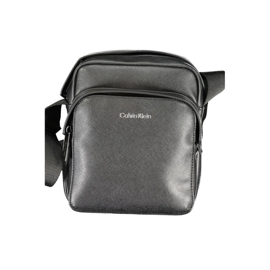 Bolso bandolera de poliéster negro