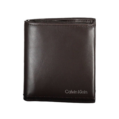 Cartera de hombre de piel marrón