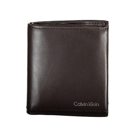 Cartera de hombre de piel marrón