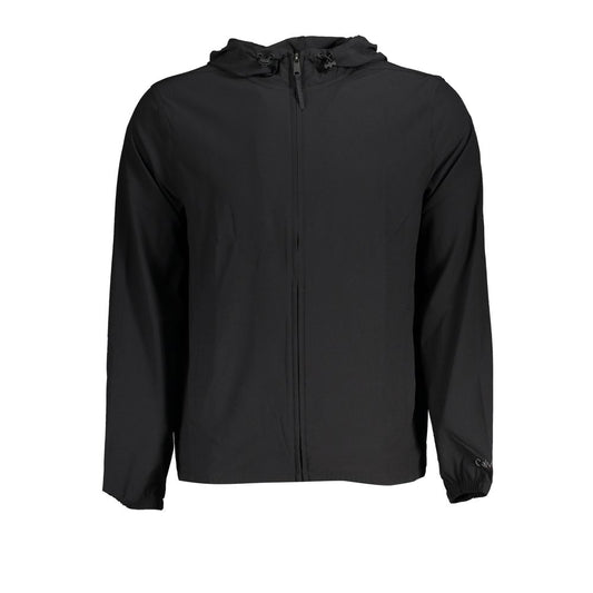 Elegante chaqueta deportiva con capucha de tejido transpirable