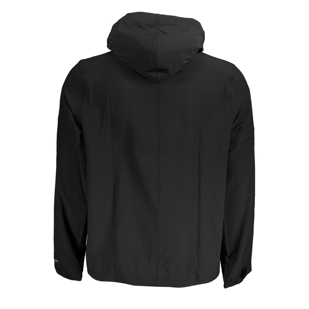 Elegante chaqueta deportiva con capucha de tejido transpirable