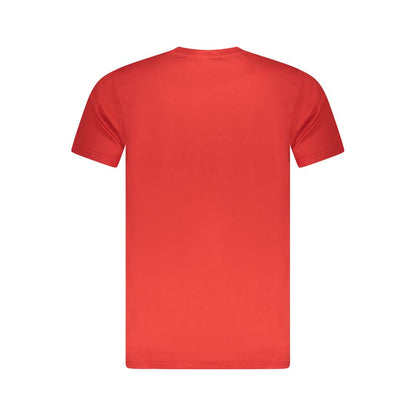 Camiseta roja de algodón para hombre