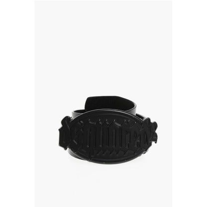 Leather Belt with Logoed Buckle 40mm