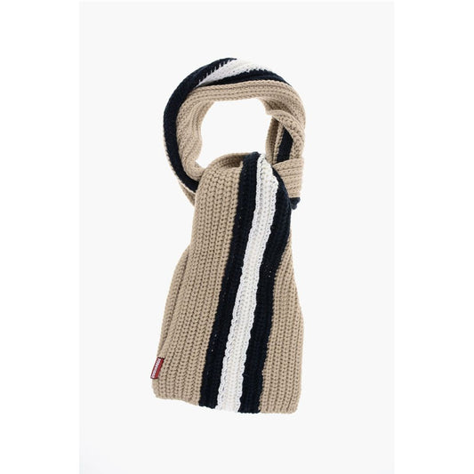 Alpaca Blend Scarf with Contrasting Band