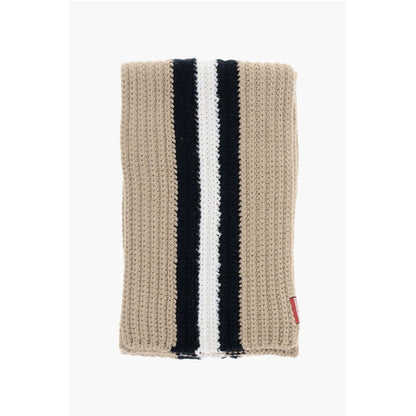 Alpaca Blend Scarf with Contrasting Band