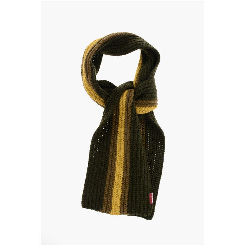 Alpaca Blend Scarf with Contrasting Band