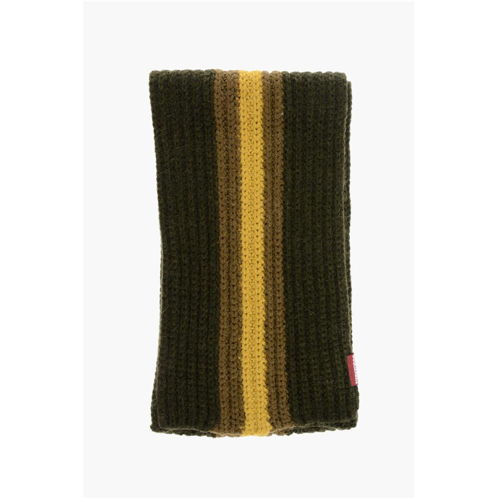 Alpaca Blend Scarf with Contrasting Band