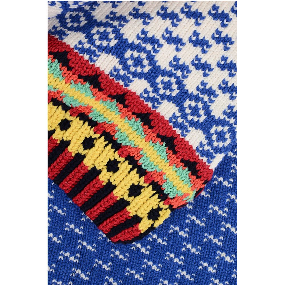 Cashmere Blend Maxi Scarf with Embroidered Logo