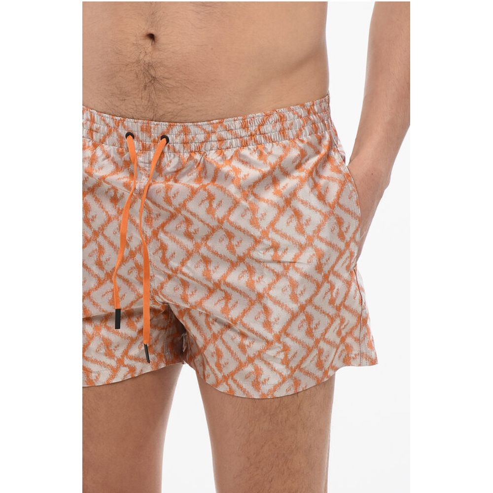 Monogrammed Swimshorts with Gradient Effect