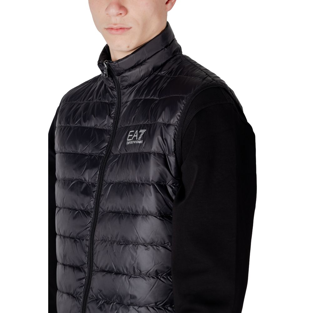 Chaqueta de poliamida negra