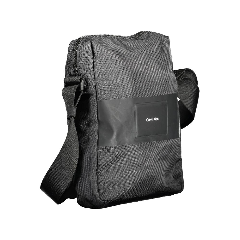 Bolso de hombro para hombre de poliéster negro