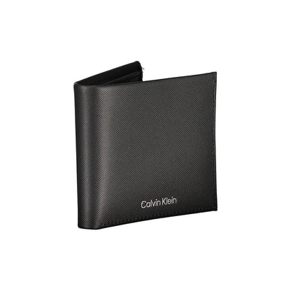 Elegante cartera de piel con dos compartimentos