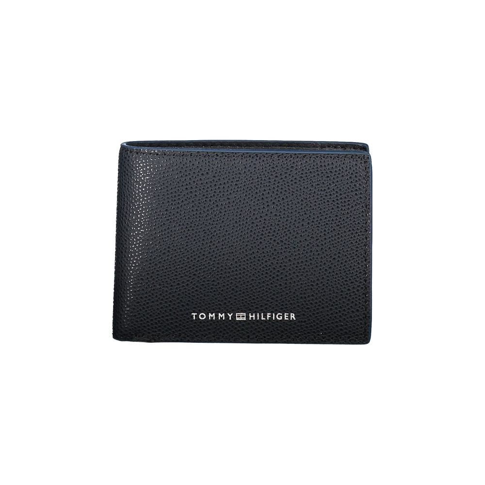Elegante cartera de piel con dos compartimentos