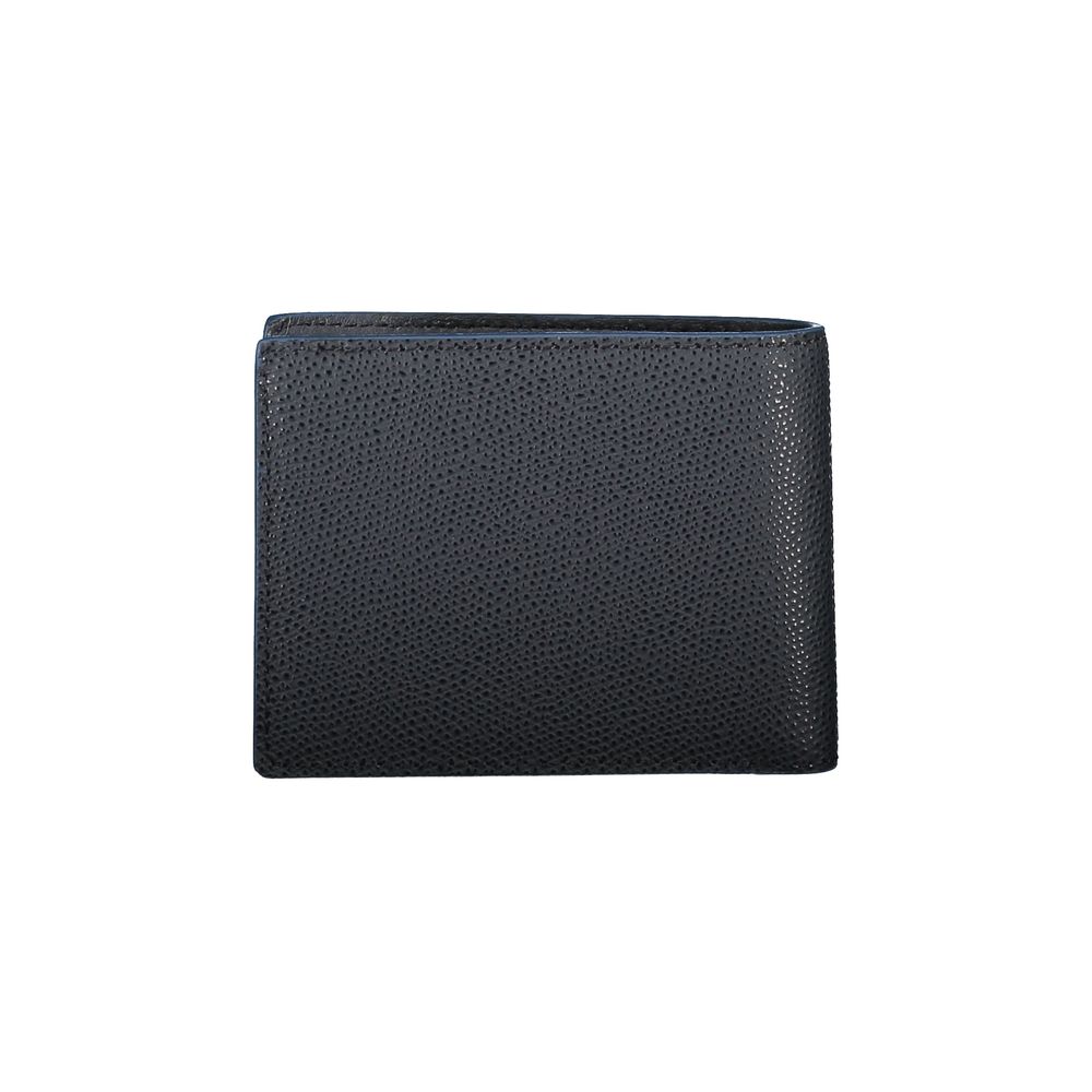 Elegante cartera de piel con dos compartimentos