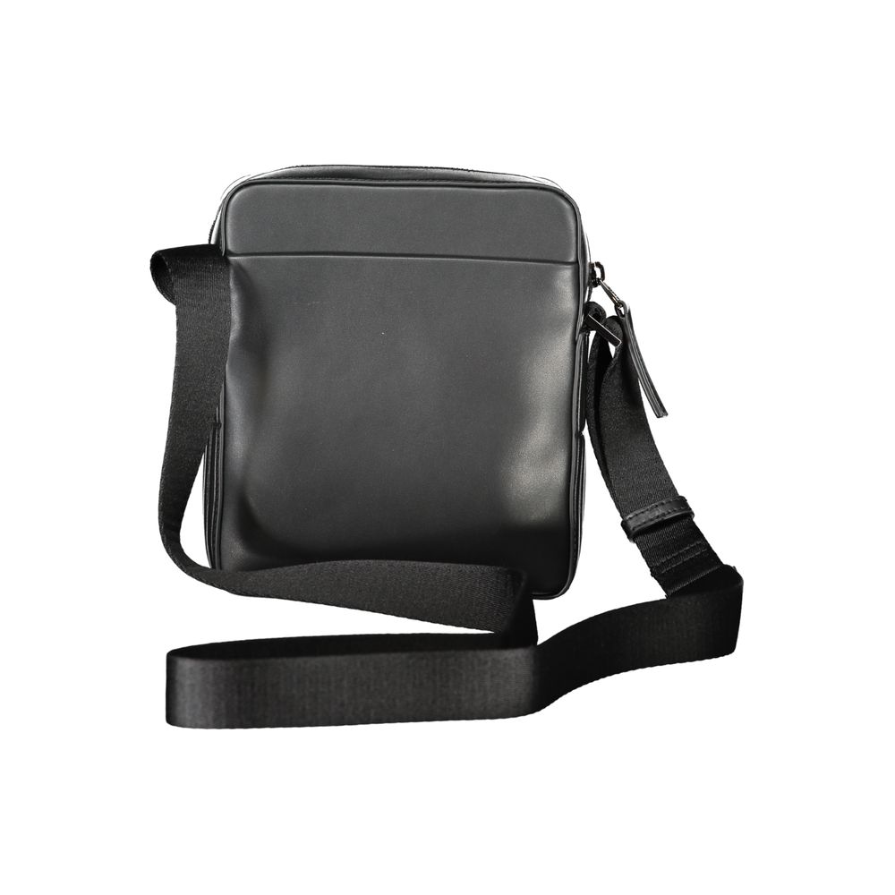 Bolso de hombro para hombre de poliéster negro