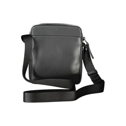 Bolso de hombro para hombre de poliéster negro