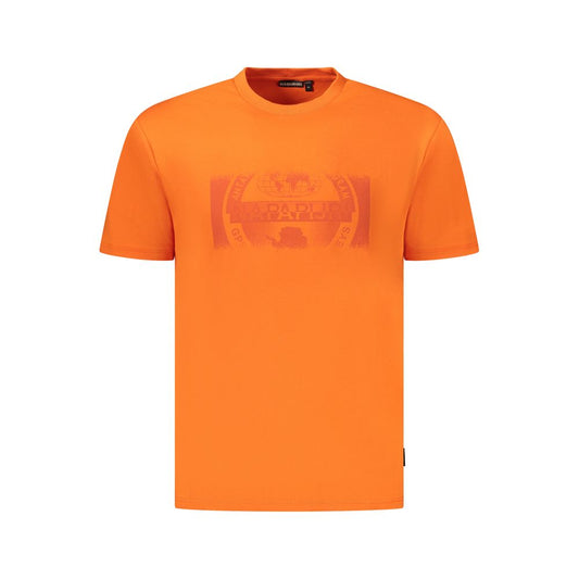 Camiseta naranja de algodón para hombre