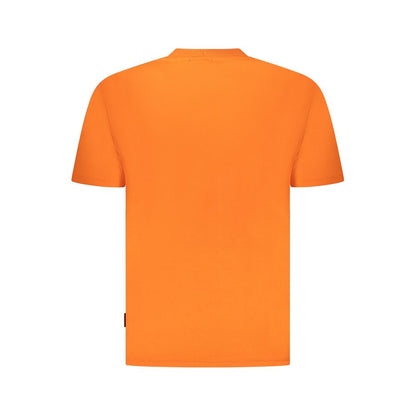 Camiseta naranja de algodón para hombre
