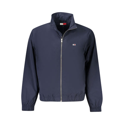 Blue Polyester Men Jacket