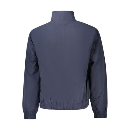 Blue Polyester Men Jacket