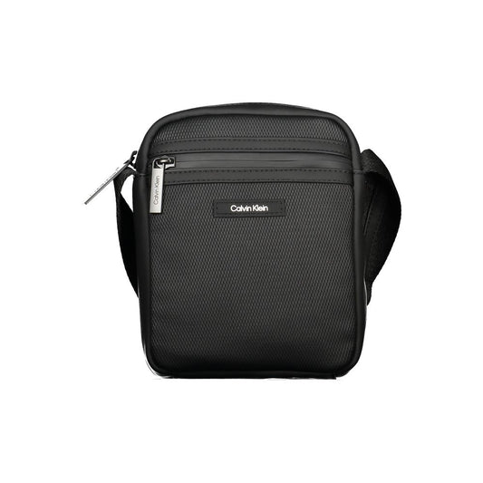 Black Polyester Shoulder Bag