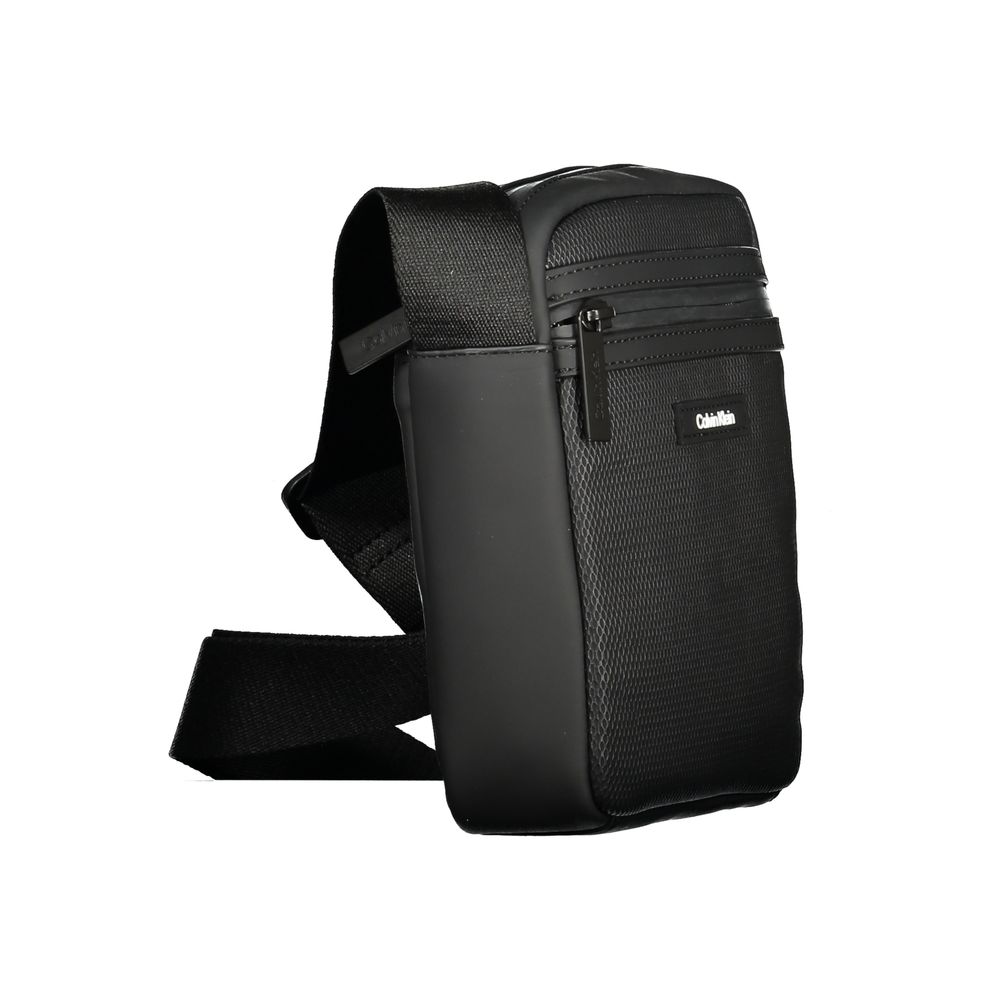 Black Polyester Shoulder Bag