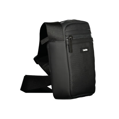 Black Polyester Shoulder Bag