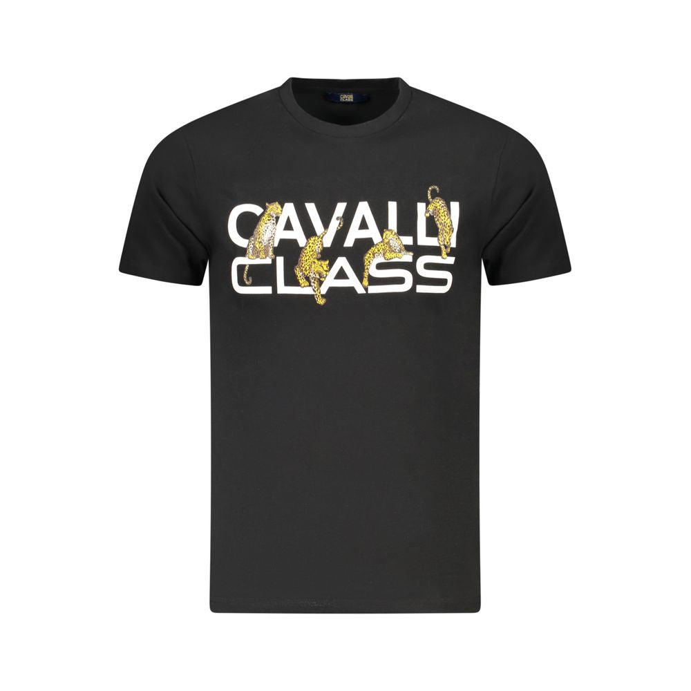 Camiseta negra de algodón para hombre