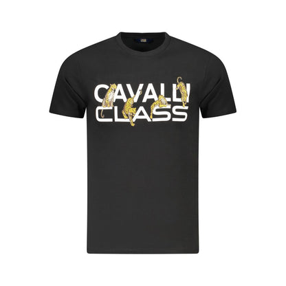 Camiseta negra de algodón para hombre