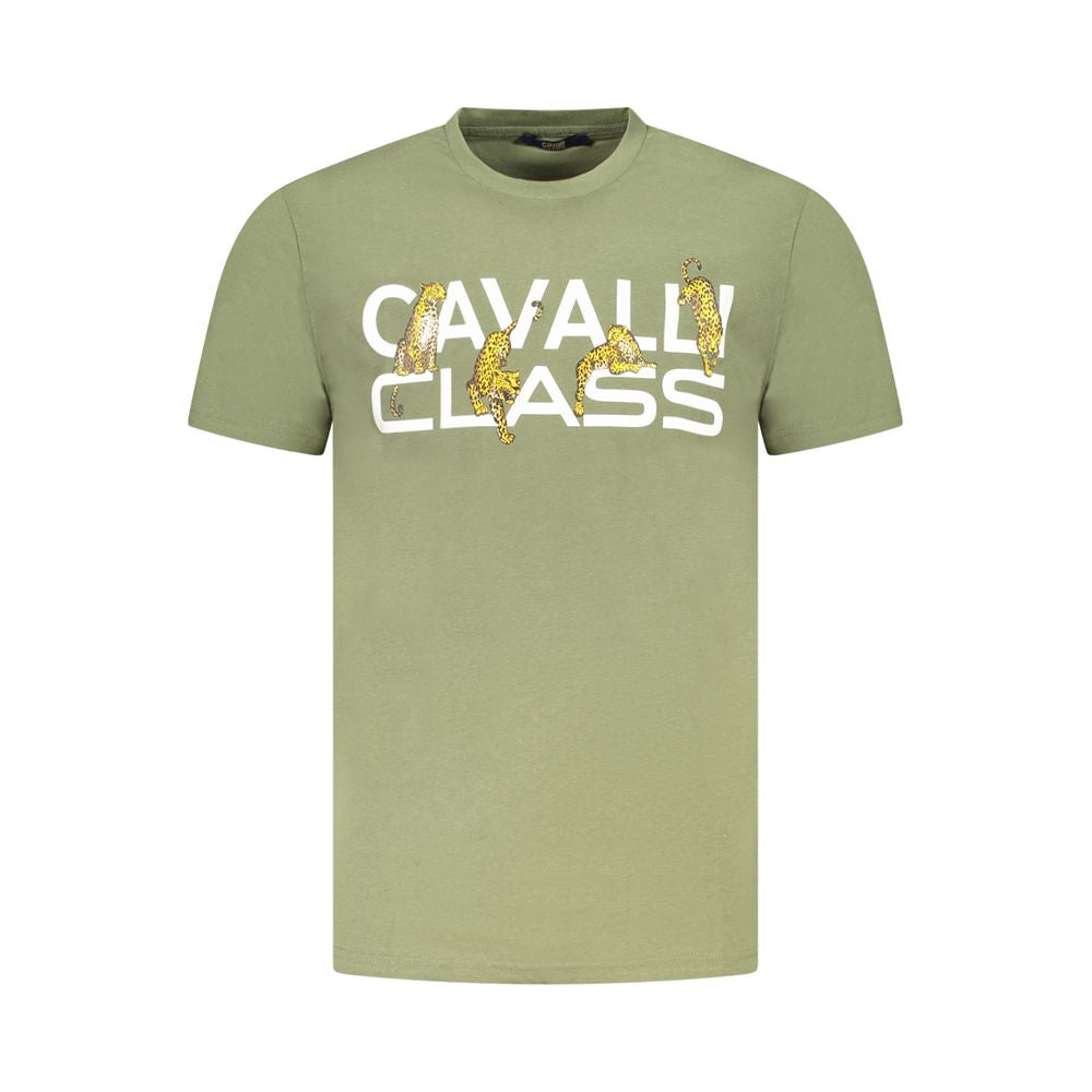 Camiseta verde de algodón para hombre