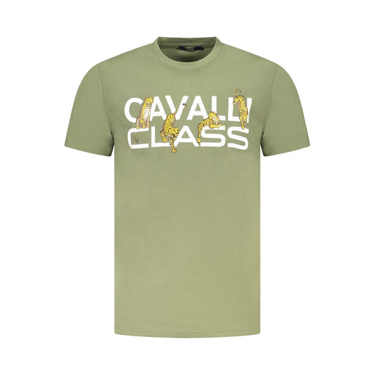Camiseta verde de algodón para hombre