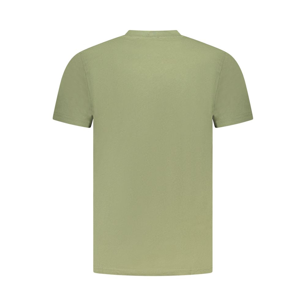 Camiseta verde de algodón para hombre
