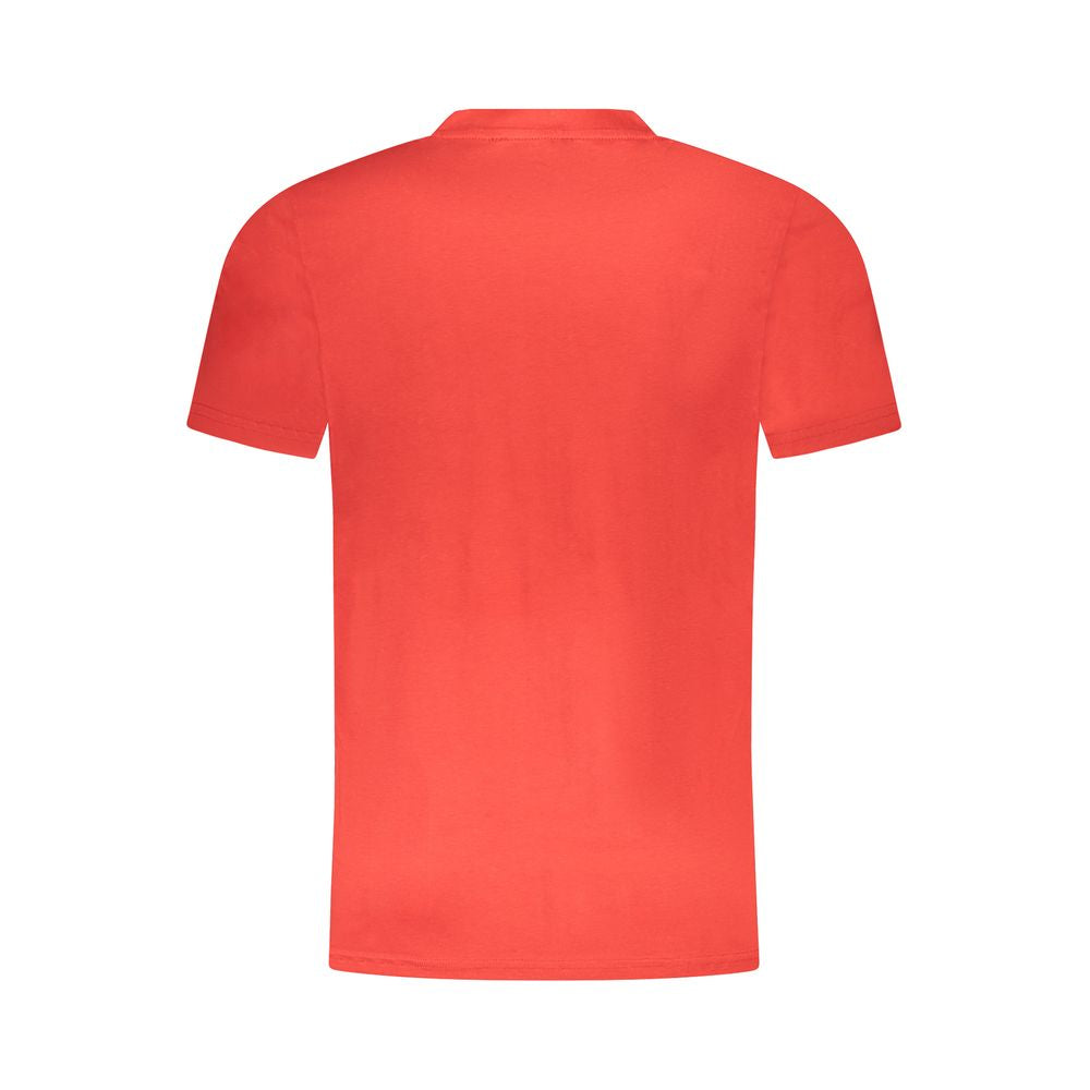 Camiseta roja de algodón para hombre