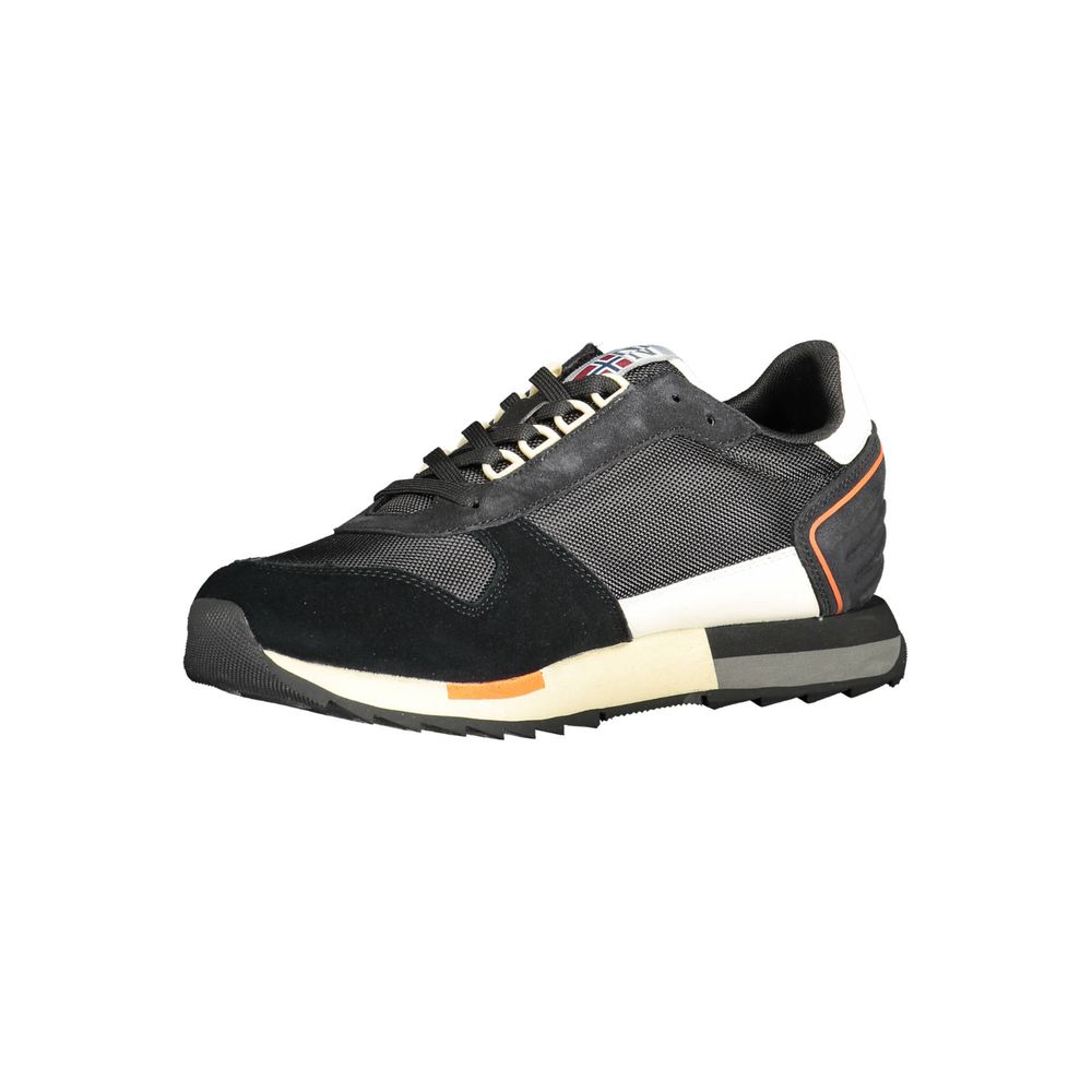 Sneaker de cuero negro para hombre