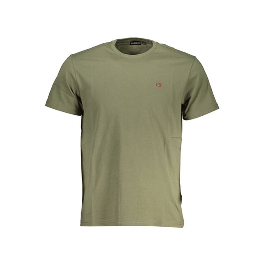 Camiseta verde de algodón para hombre