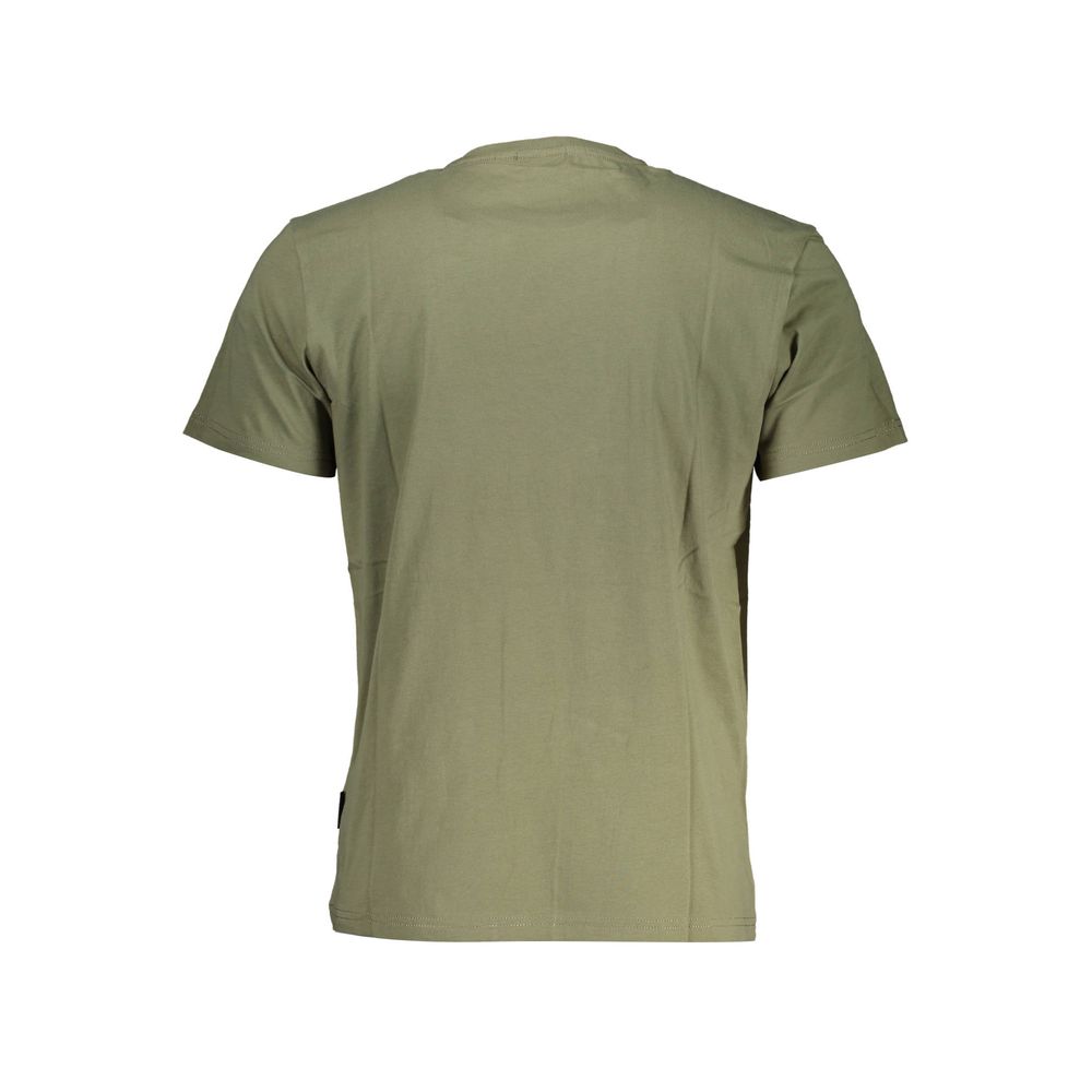 Camiseta verde de algodón para hombre