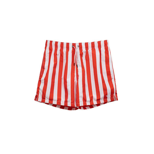 Bañador de poliéster rojo