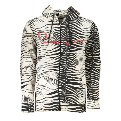 Sudadera con capucha de algodón blanco para hombre