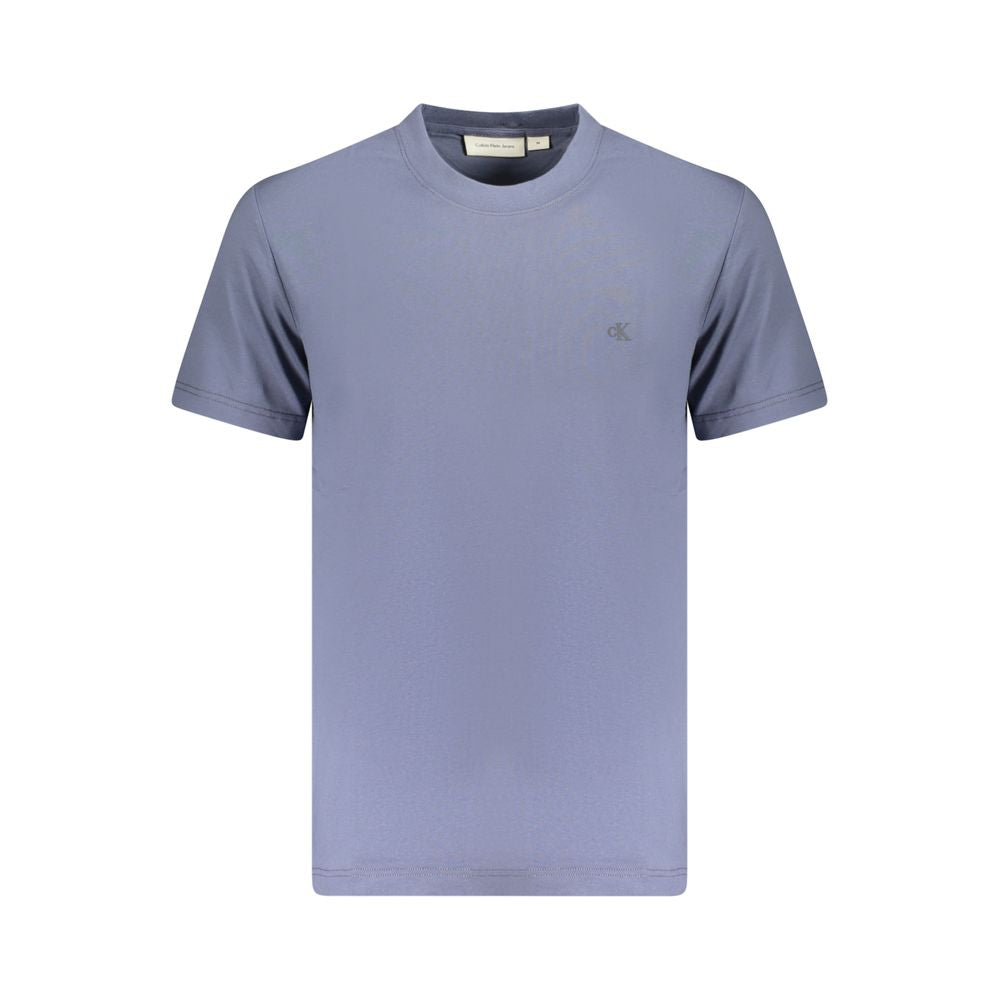 Camiseta azul de algodón para hombre