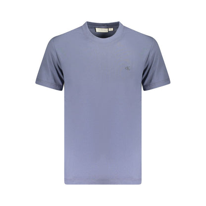Camiseta azul de algodón para hombre