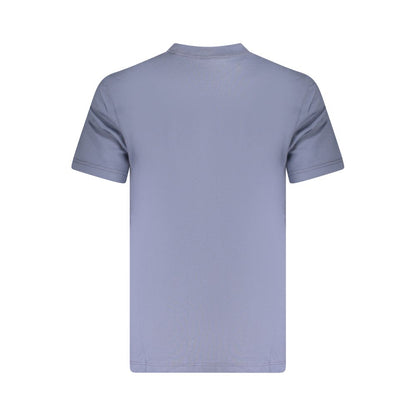 Camiseta azul de algodón para hombre