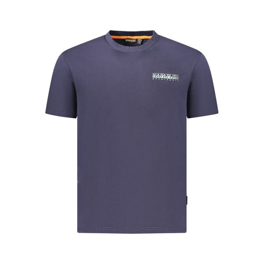 Camiseta azul de algodón para hombre