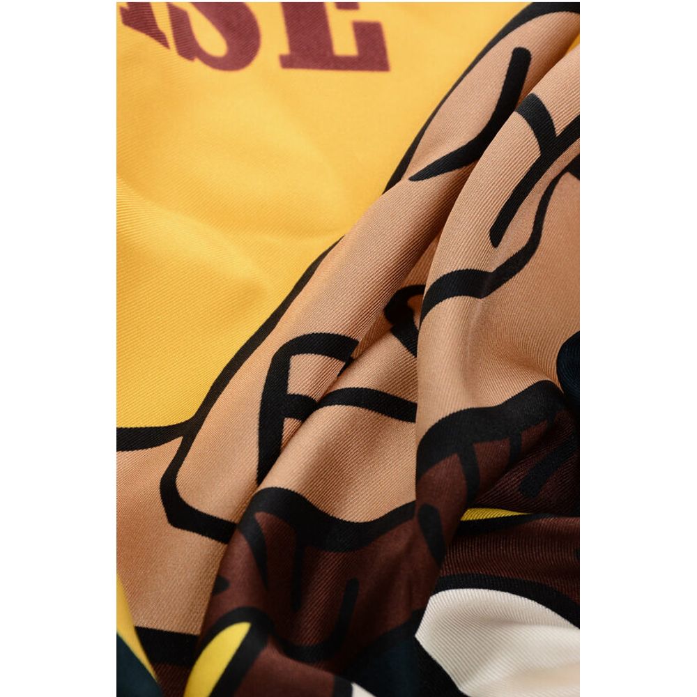 Lucky Bear Printed Silk Foulard