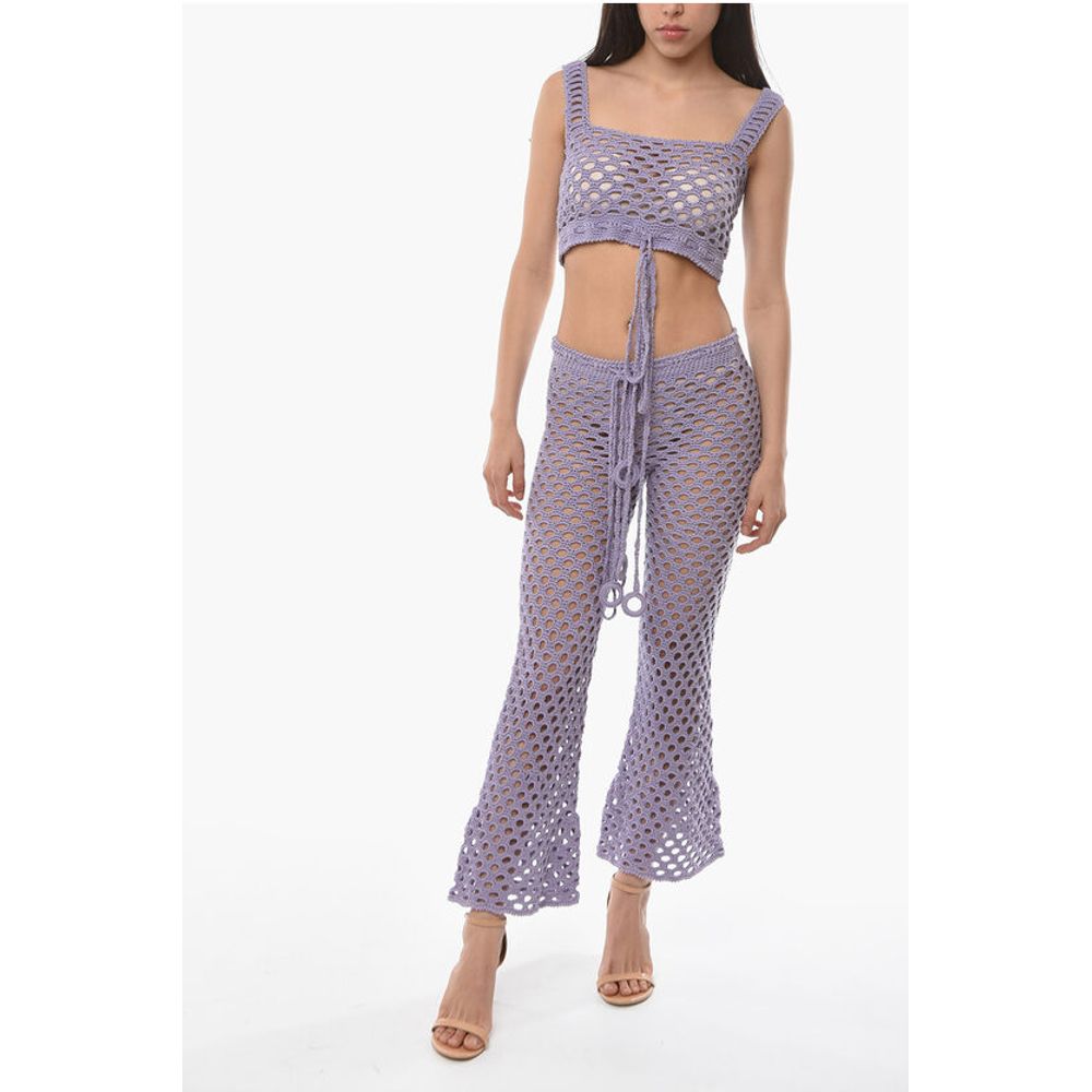 Openwork Boot Cut Pants