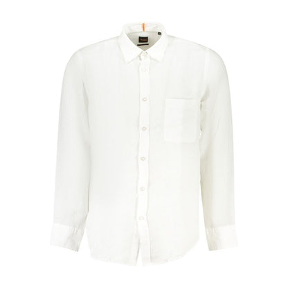 White Linen Men Shirt
