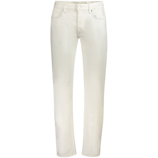 White Cotton Men Jeans