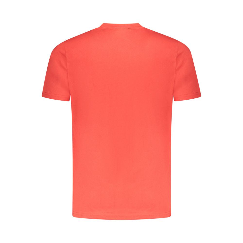 Camiseta roja de algodón para hombre