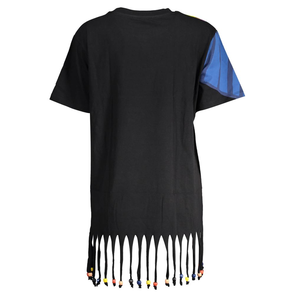 Vestido negro de algodón para mujer