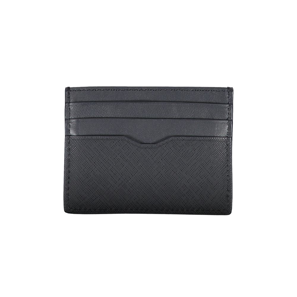 Cartera de hombre de piel azul